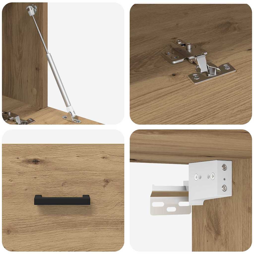 Wandschrank Artisan-Eiche 60 x 36.5 x 35 cm Holzwerkstoff