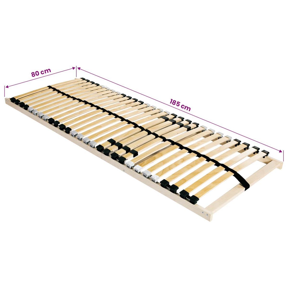 Bett-Lattenrost Braun 80 x 190 cm Massivholz Buche