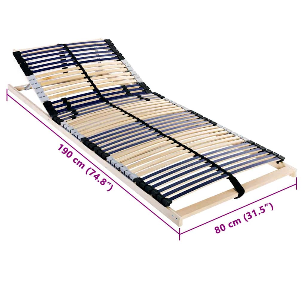 Bett-Lattenrost Braun 80 x 190 cm Massivholz Buche