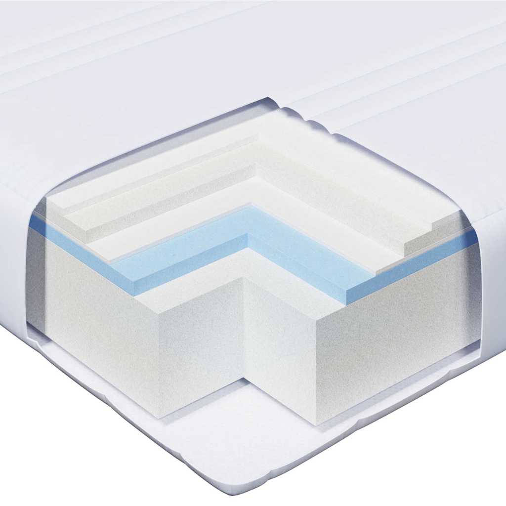 Schaumstoffmatratze Weiß 80 x 200 cm Stoff