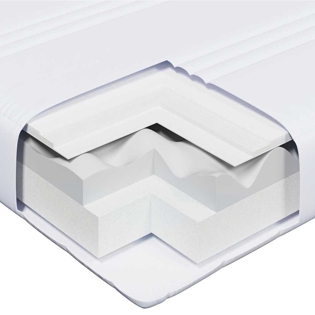 Schaumstoffmatratze Weiß 80 x 200 cm Stoff