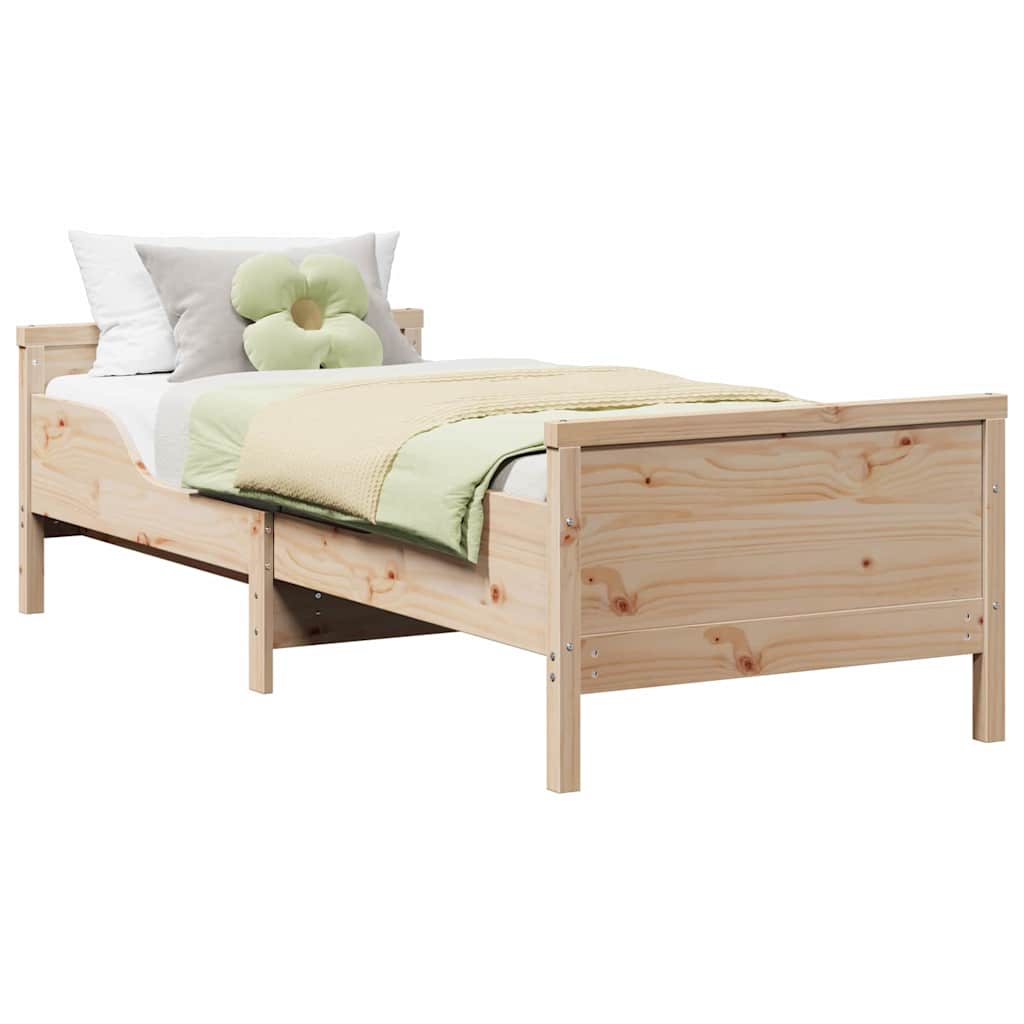 Ausziehbares Bettgestell für Kinder Braun 80 x 130 / 165 / 200 cm