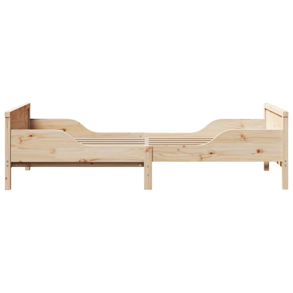 Ausziehbares Bettgestell für Kinder Braun 80 x 130 / 165 / 200 cm