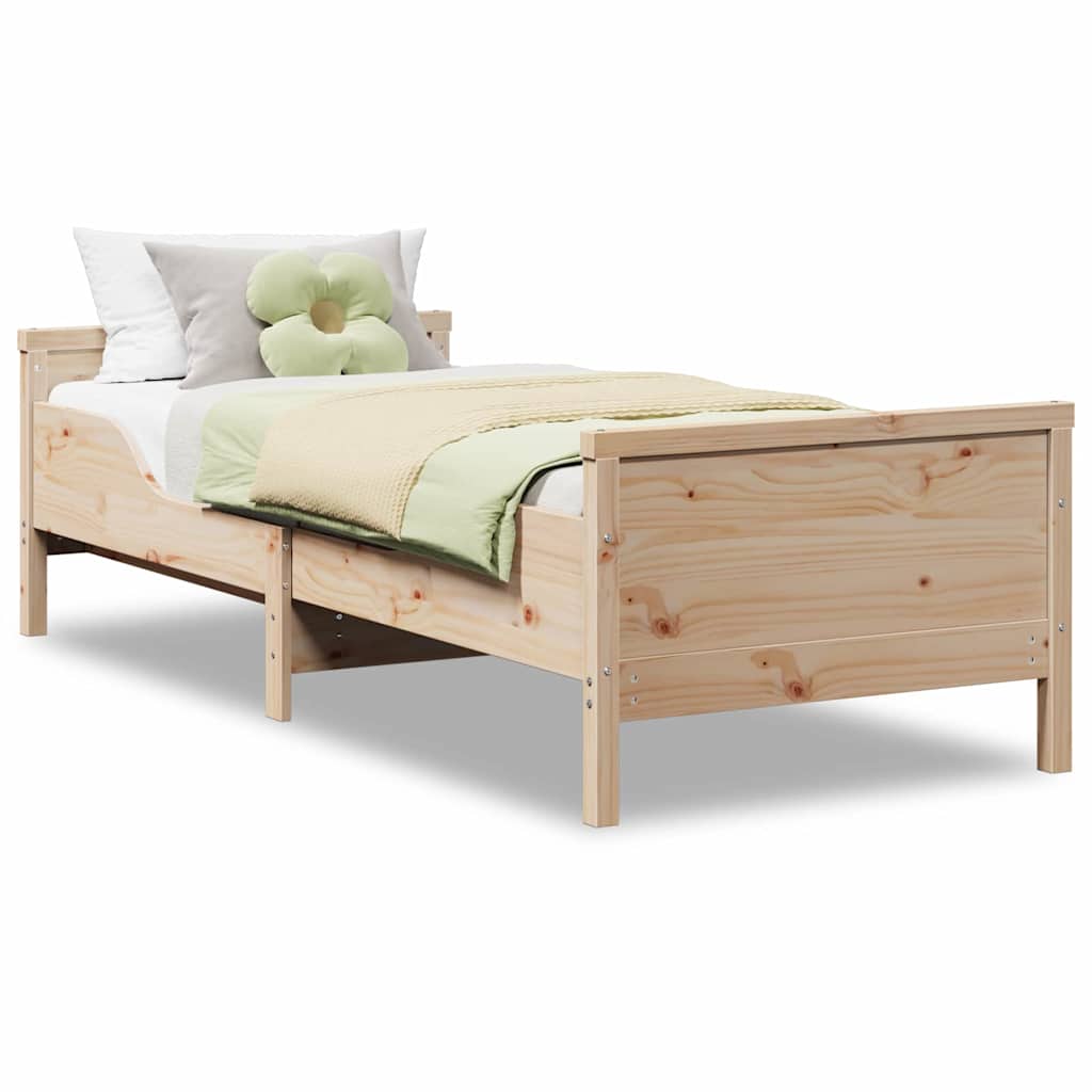 Ausziehbares Bettgestell für Kinder Braun 80 x 130 / 165 / 200 cm