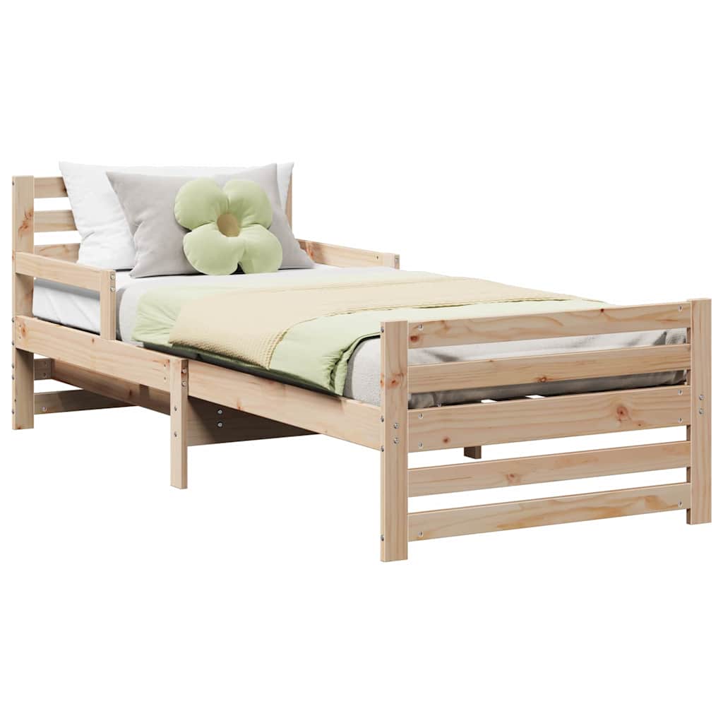 Ausziehbares Bettgestell für Kinder Braun 80 x 130 / 165 / 200 cm