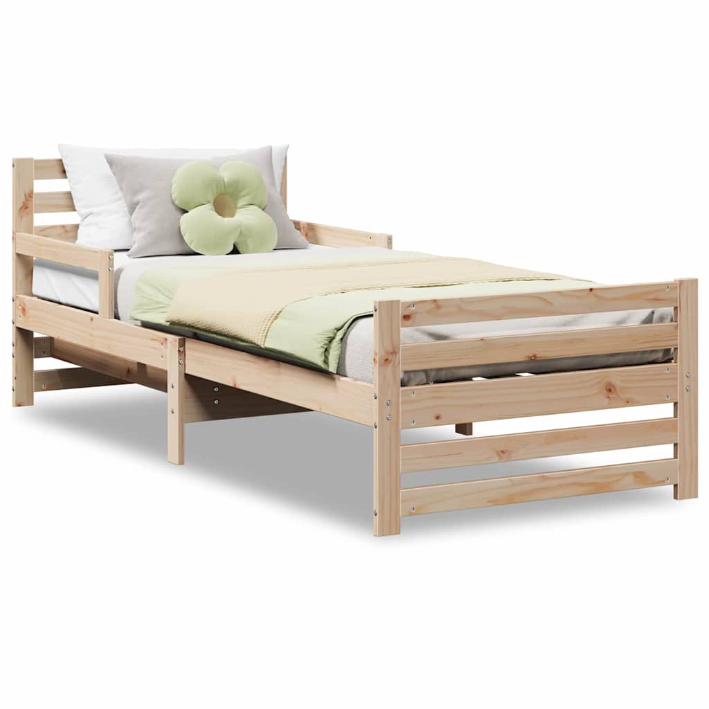Ausziehbares Bettgestell für Kinder Braun 80 x 130 / 165 / 200 cm