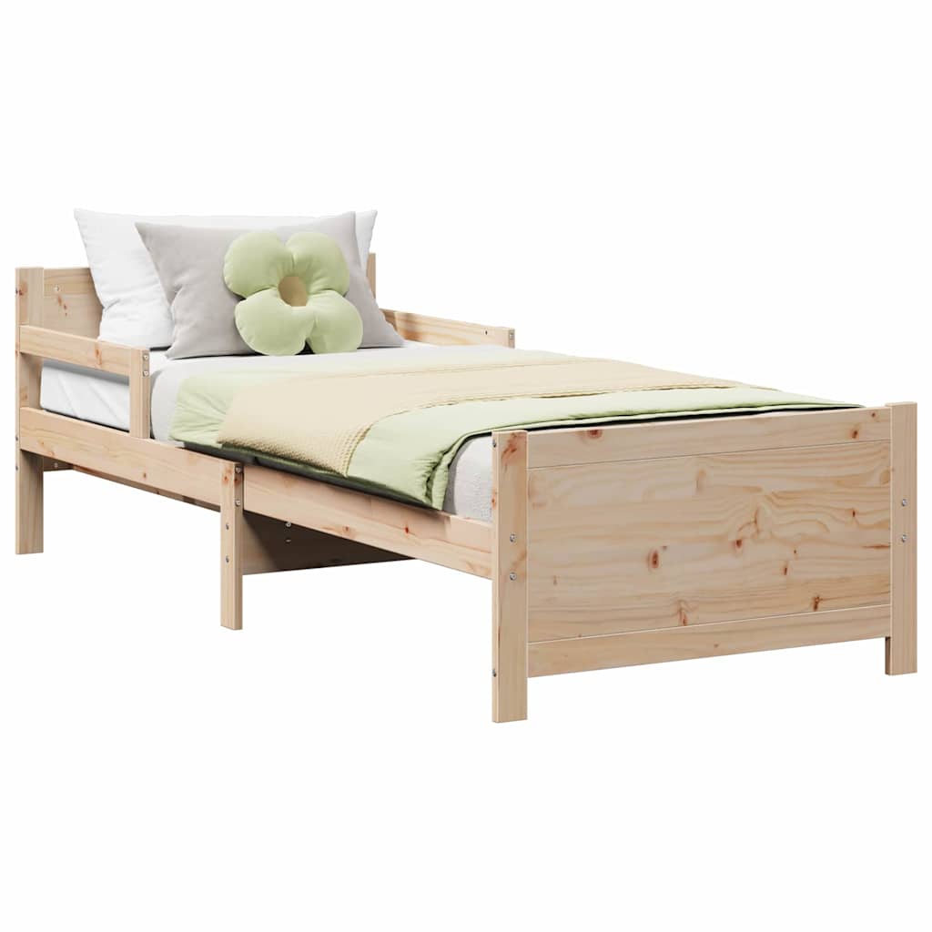 Ausziehbares Bettgestell für Kinder Braun 80 x 130 / 165 / 200 cm