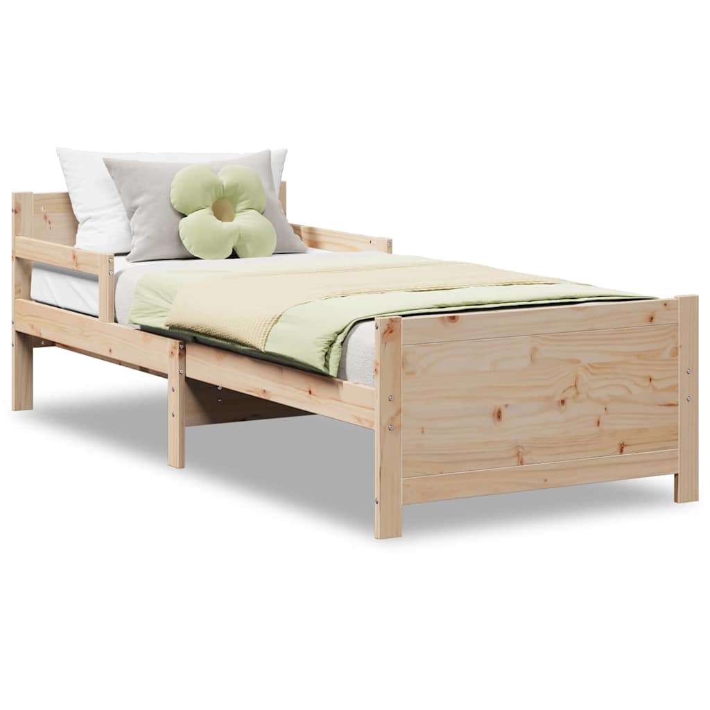 Ausziehbares Bettgestell für Kinder Braun 80 x 130 / 165 / 200 cm