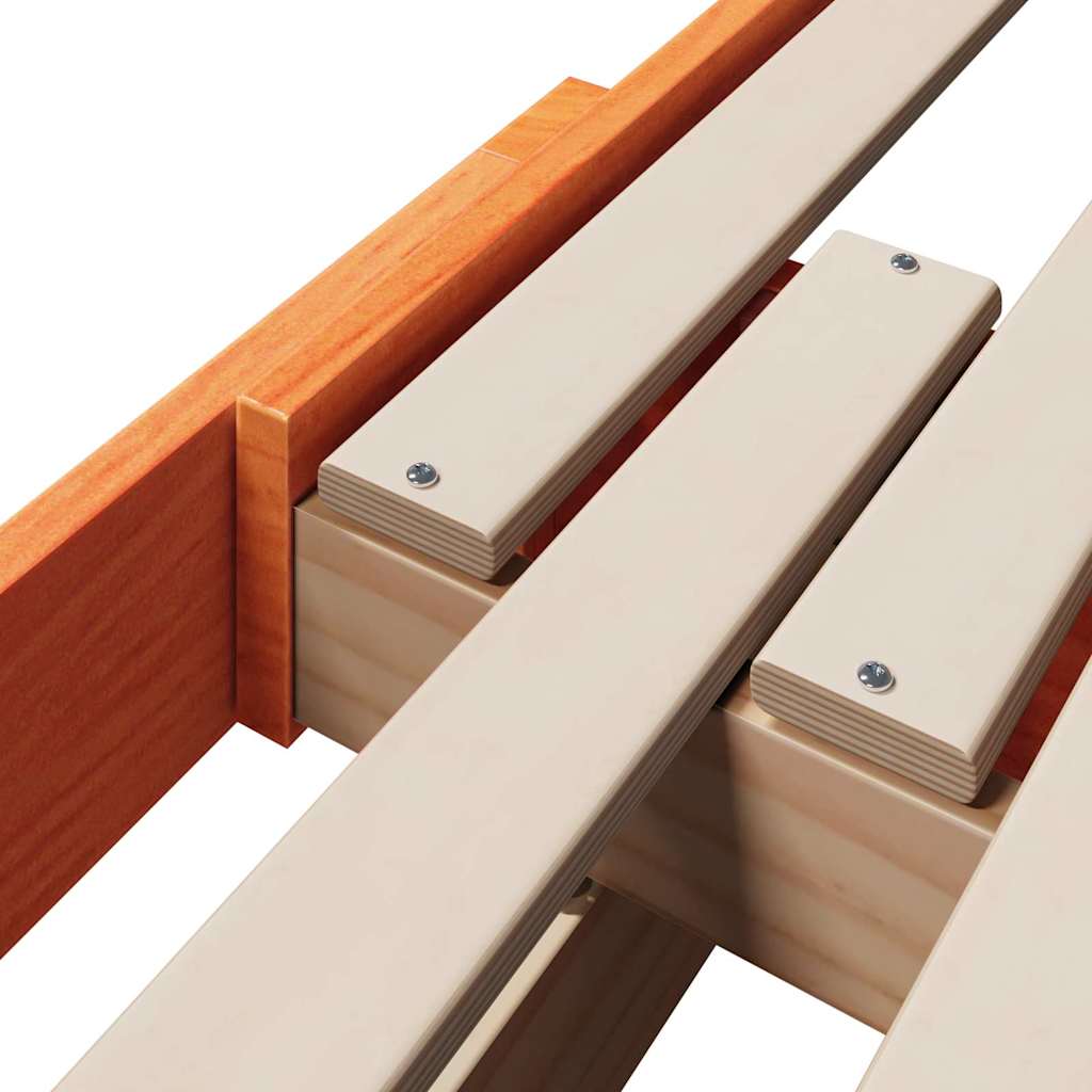 Ausziehbares Bettgestell für Kinder Sonstiges Wachsbraun