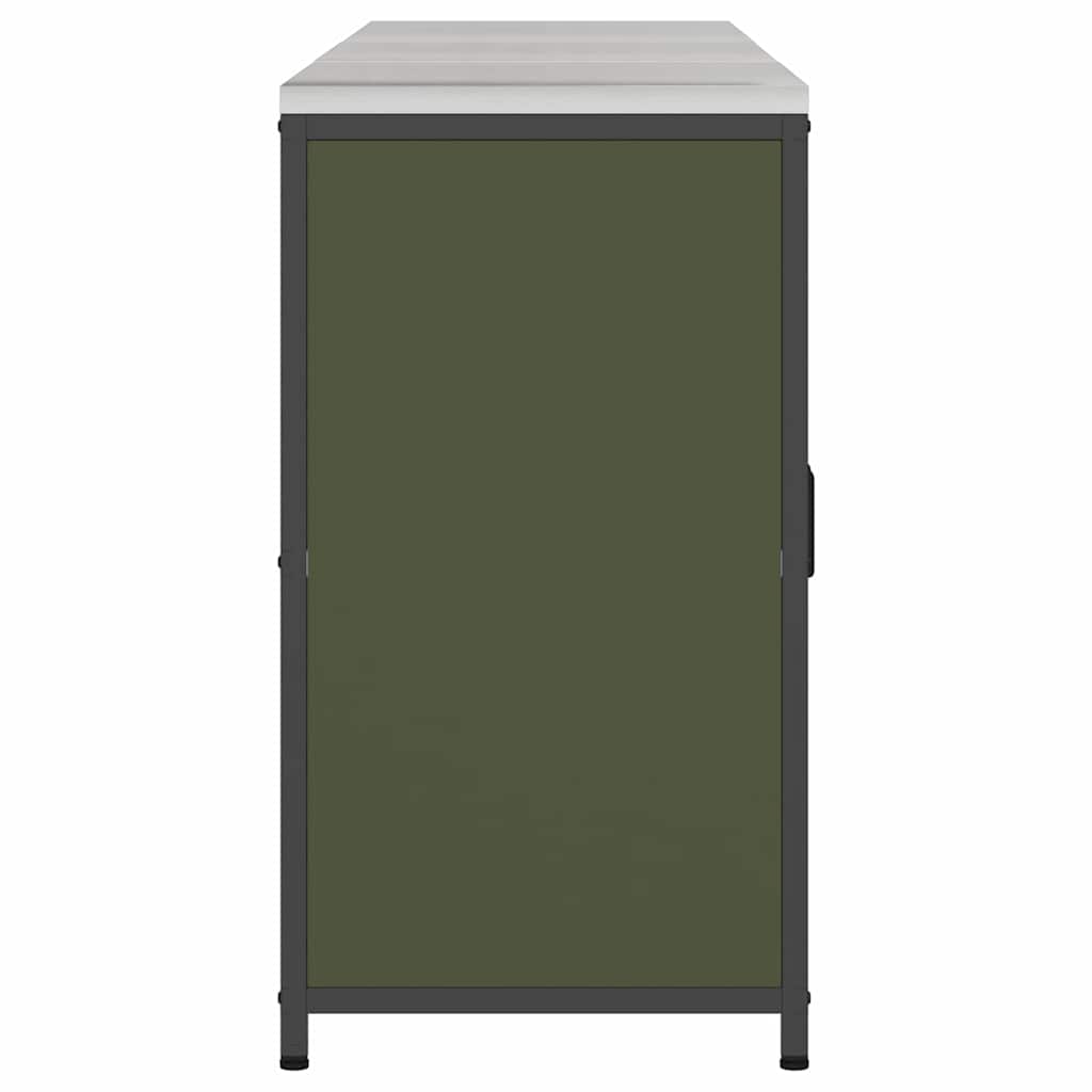Küchenlager-Set mit Regal 3 pcs Olive Grün 240 x 50 x 92 cm