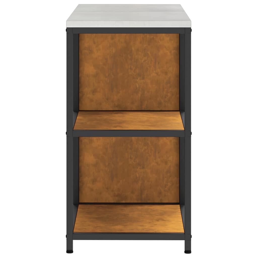 Küchenlager-Set mit Regal mit Tür 2 pcs Rostig Wetterfeststahl