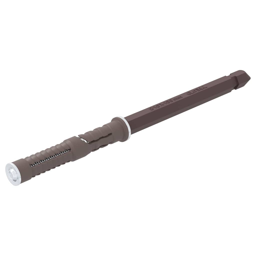 Schwebende Regalträger 12 pcs Braun Ø10 x 170 mm Stahl