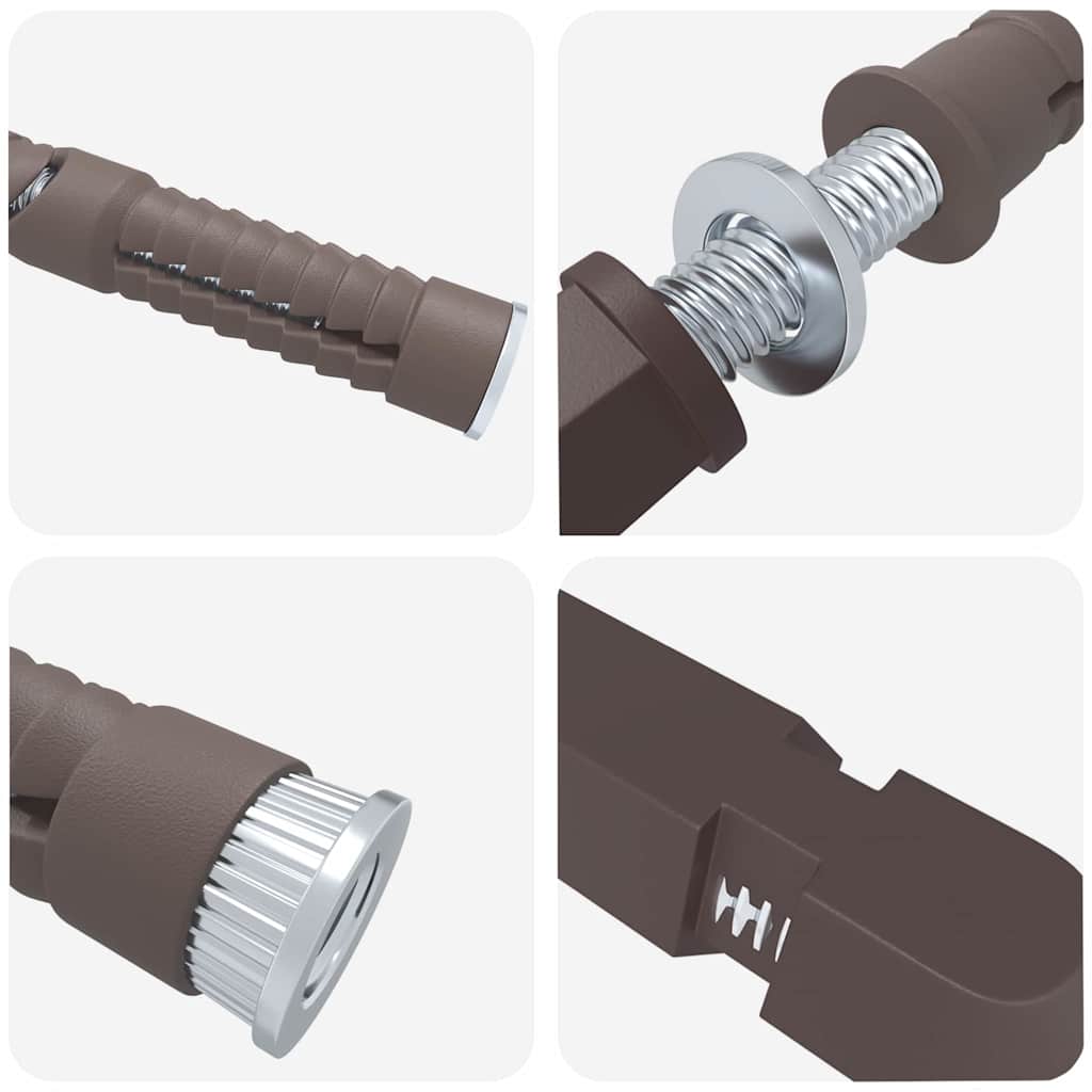 Schwebende Regalträger 12 pcs Braun Ø12 x 190 mm Stahl