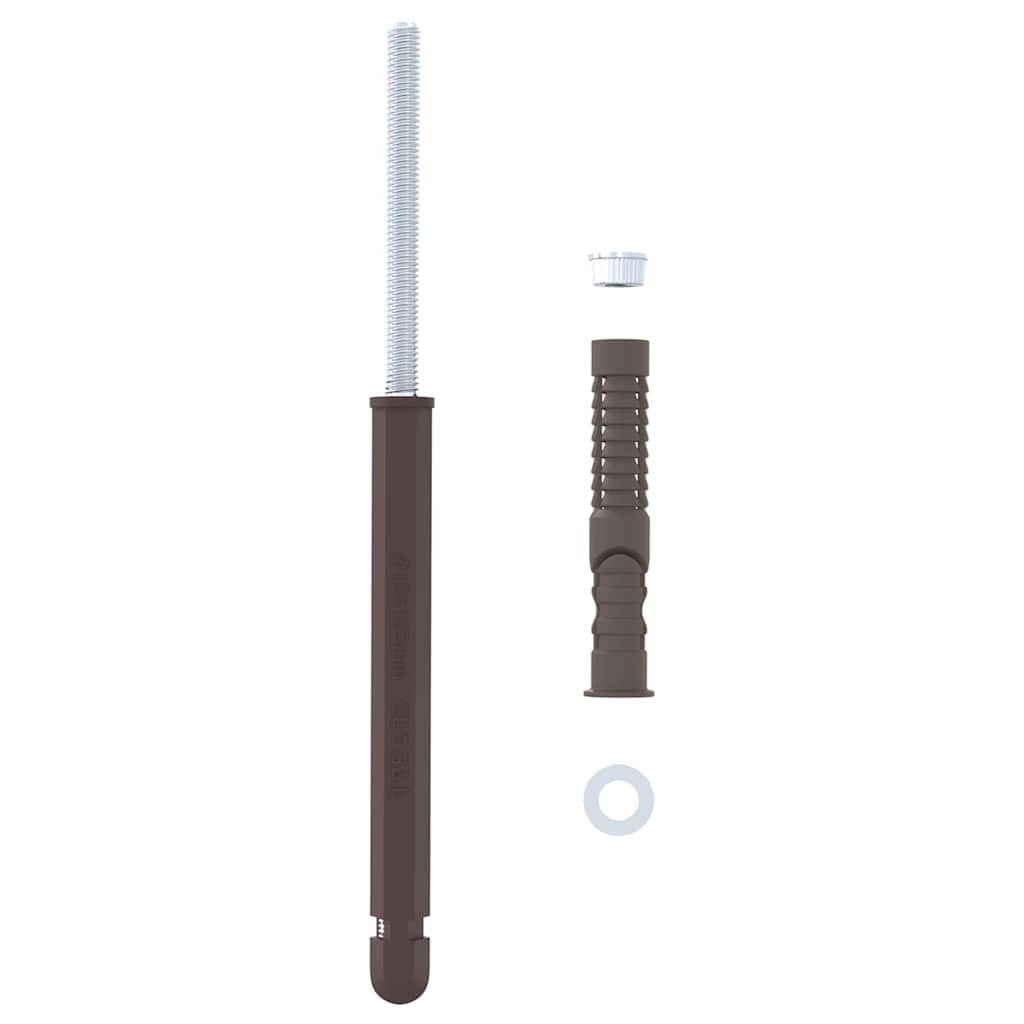 Schwebende Regalträger 12 pcs Braun Ø12 x 190 mm Stahl