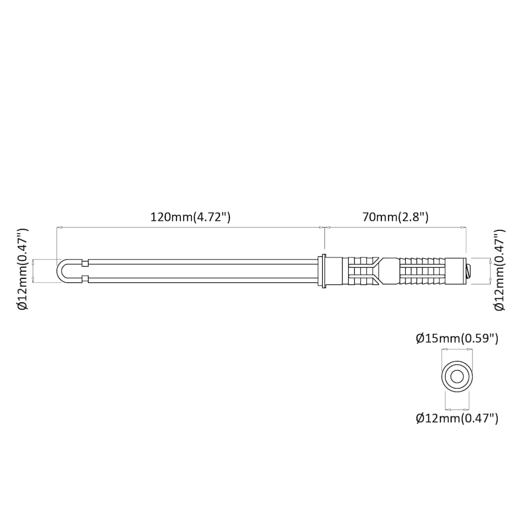 Schwebende Regalträger 12 pcs Braun Ø12 x 190 mm Stahl