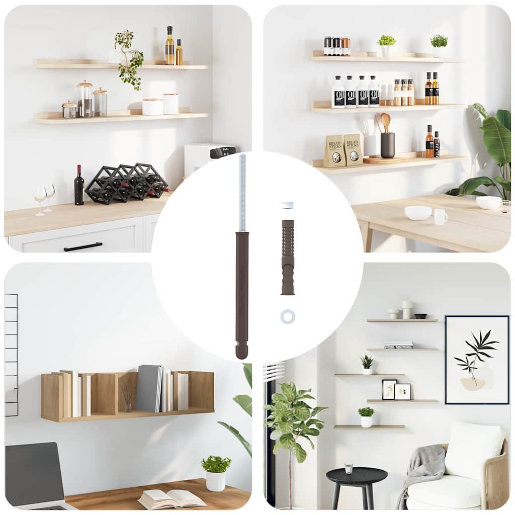 Schwebende Regalträger 12 pcs Braun Ø14 x 210 mm Stahl