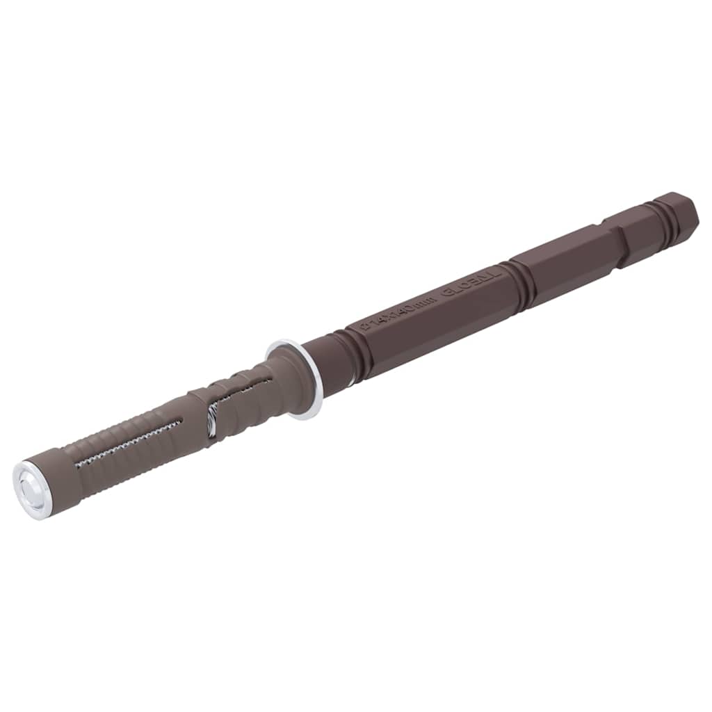 Schwebende Regalträger 12 pcs Braun Ø14 x 210 mm Stahl