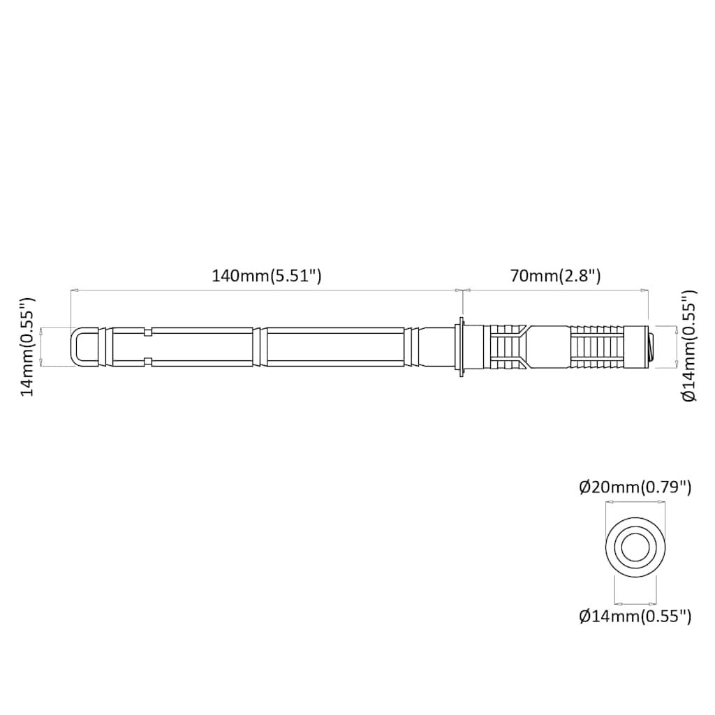 Schwebende Regalträger 12 pcs Braun Ø14 x 210 mm Stahl