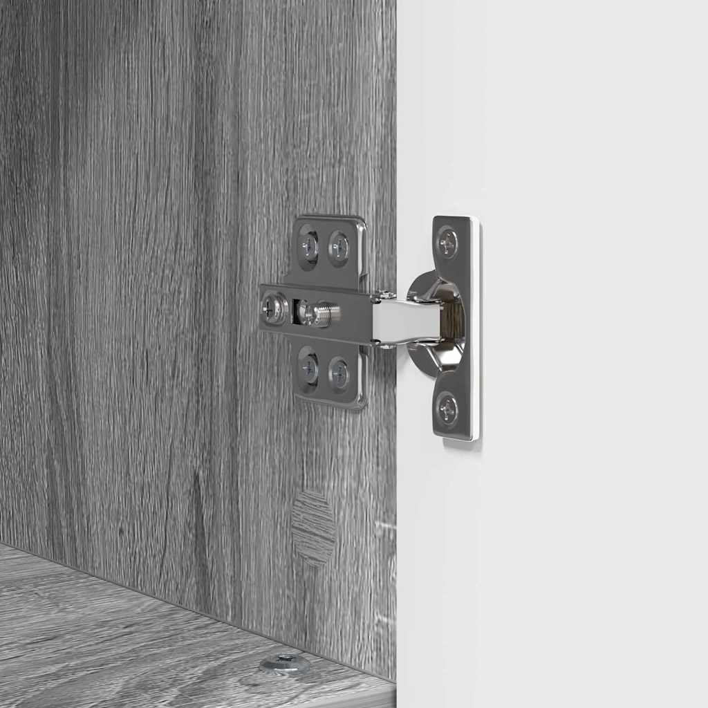 Badezimmermöbel Set mit Regal 3 pcs Grau Sonoma Holzwerkstoff