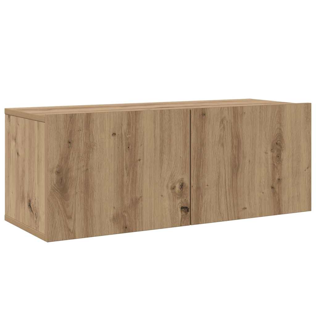 TV-Schrank-Set Wandmontiert 4 pcs Artisan-Eiche 80 x 30 x 30 cm