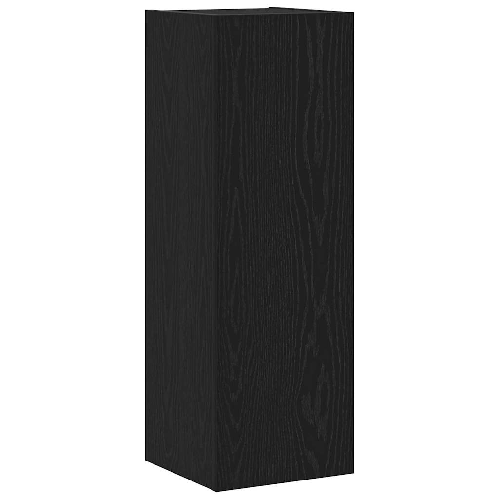 TV-Schrank-Set Wandmontiert 10 pcs Schwarz Eichen-Optik