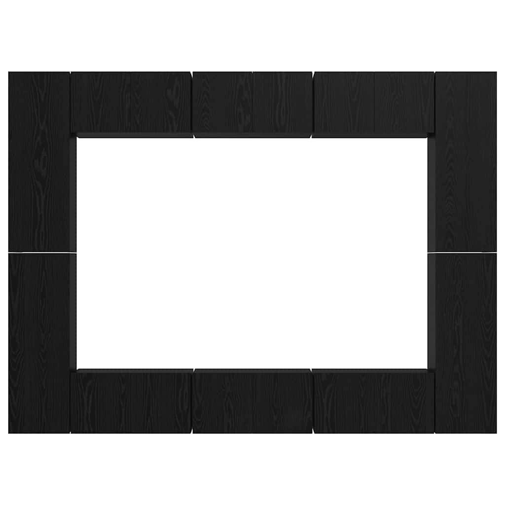 TV-Schrank-Set Wandmontiert 10 pcs Schwarz Eichen-Optik