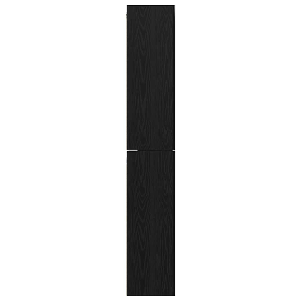TV-Schrank-Set Wandmontiert 10 pcs Schwarz Eichen-Optik
