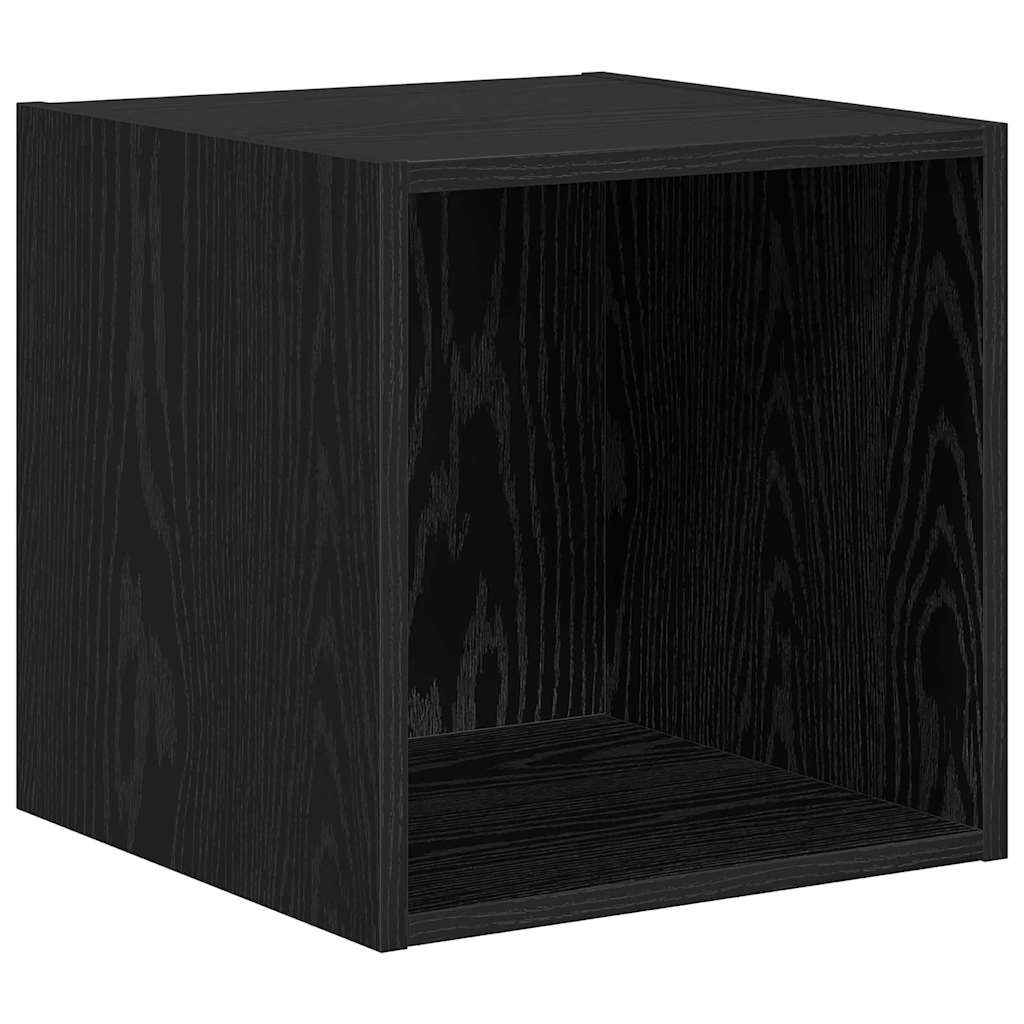 TV-Schrank Set 2 pcs Schwarz Eichen-Optik 37 x 37 x 142,5 cm