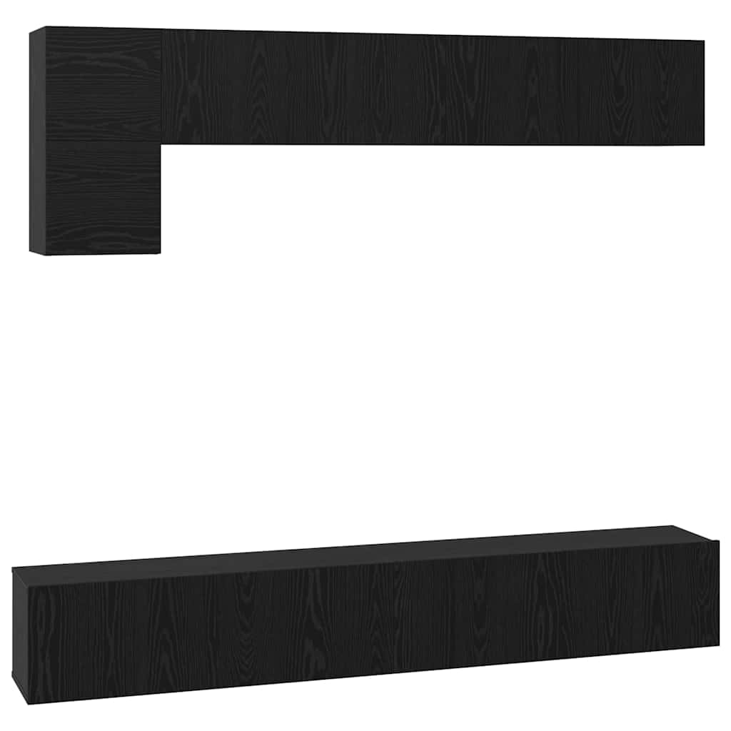 TV-Möbel-Set 5 pcs Schwarz Eichen-Optik 100 x 30 x 30 cm
