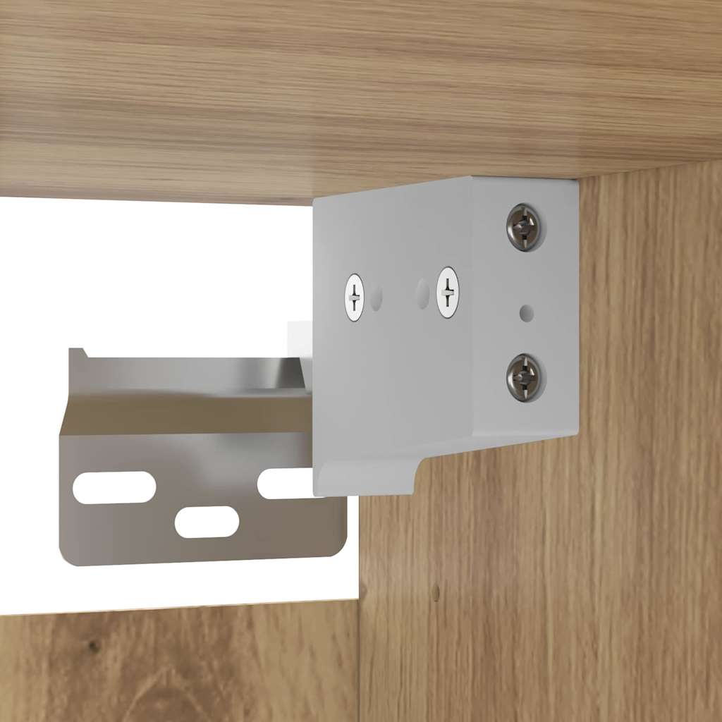 4-teilige TV-Schrank-Set -Wandmontiert, Eichenholz, Ingenieuwalzkraft