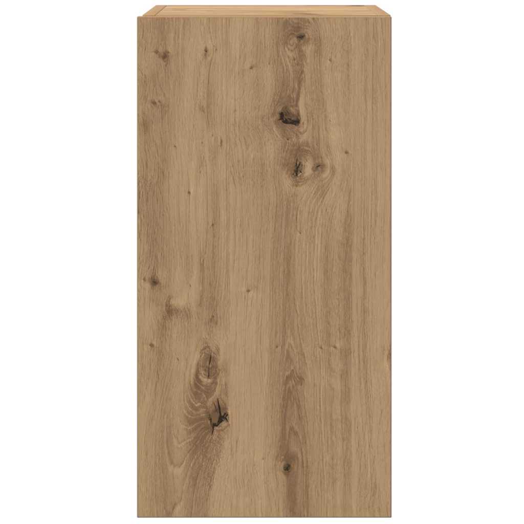 4-teiliges TV-Schrankset zur Wandmontage in Artisan Eiche, aus beschichtetem Holz
