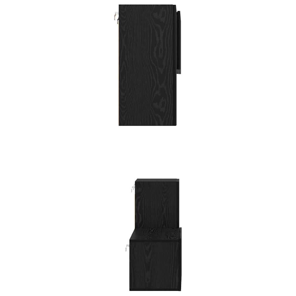 TV-Möbel-Set 4 pcs Schwarz Eichen-Optik 60 x 30 x 30 cm
