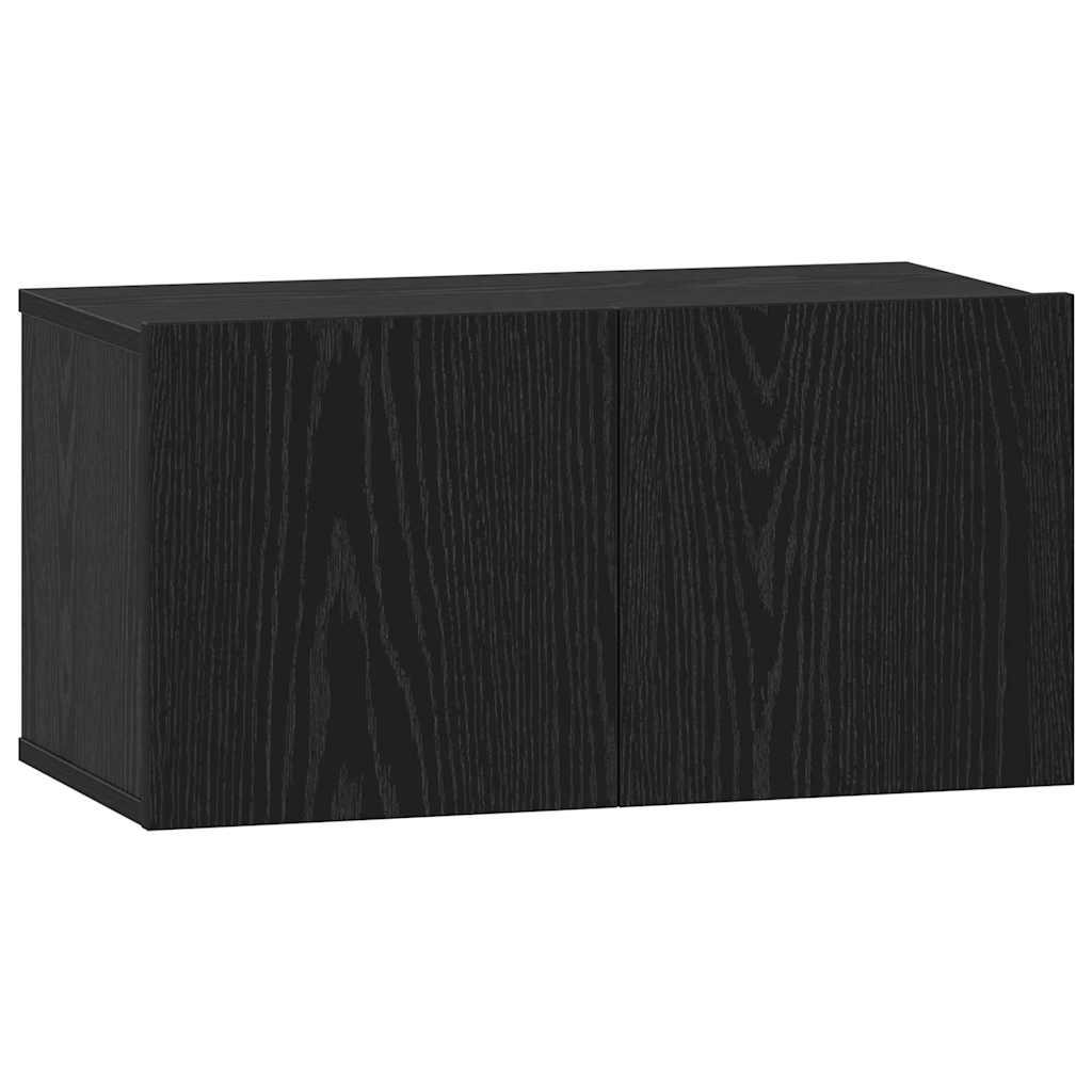 TV-Möbel-Set 4 pcs Schwarz Eichen-Optik 30,5 x 30 x 60 cm