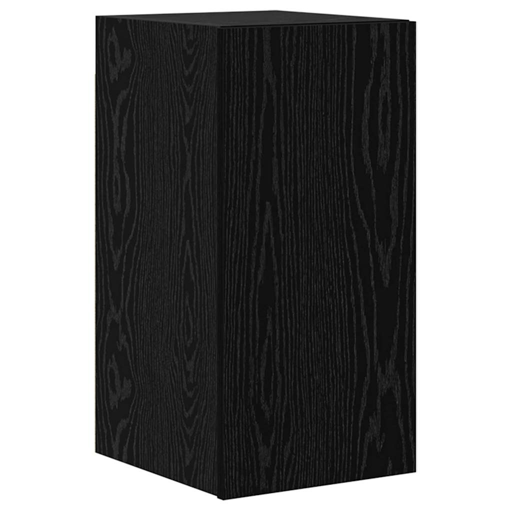 Wand TV Schrank Wandmontiert Schwarz Eichen-Optik Holzwerkstoff