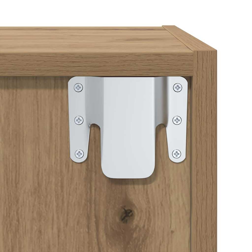 TV-Schrank Set Wandmontiert 2 pcs Artisan-Eiche Holzwerkstoff