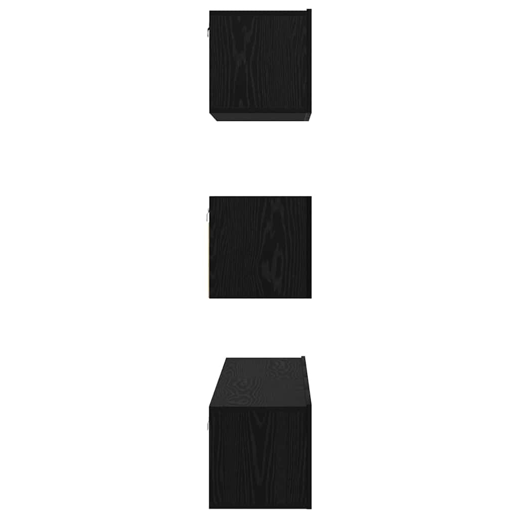 TV-Möbel-Set 4 pcs Schwarz Eichen-Optik 80 x 30 x 30 cm