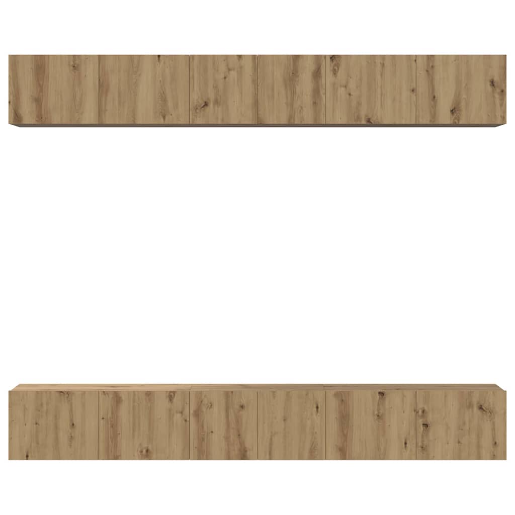 TV-Möbel-Set 6 pcs Artisan-Eiche 80 x 30 x 30 cm Holzwerkstoff