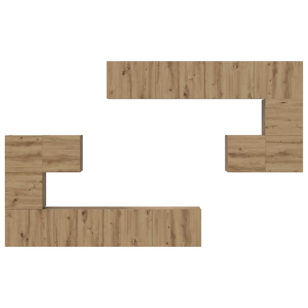 TV-Schrank-Set Wandmontiert 8 pcs Artisan-Eiche