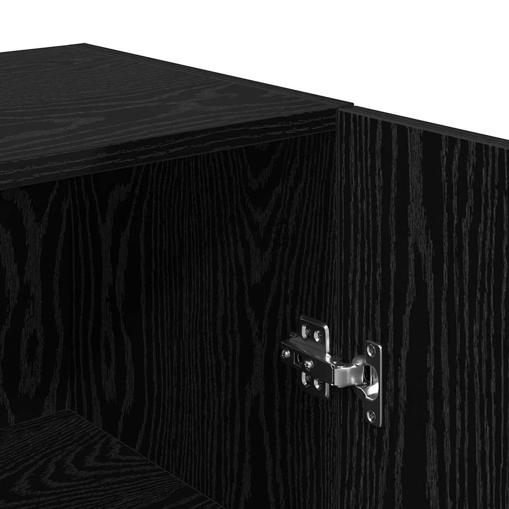 TV-Cabinet-Set 4 pcs Schwarz Eichen-Optik 30,5 x 30 x 60 cm