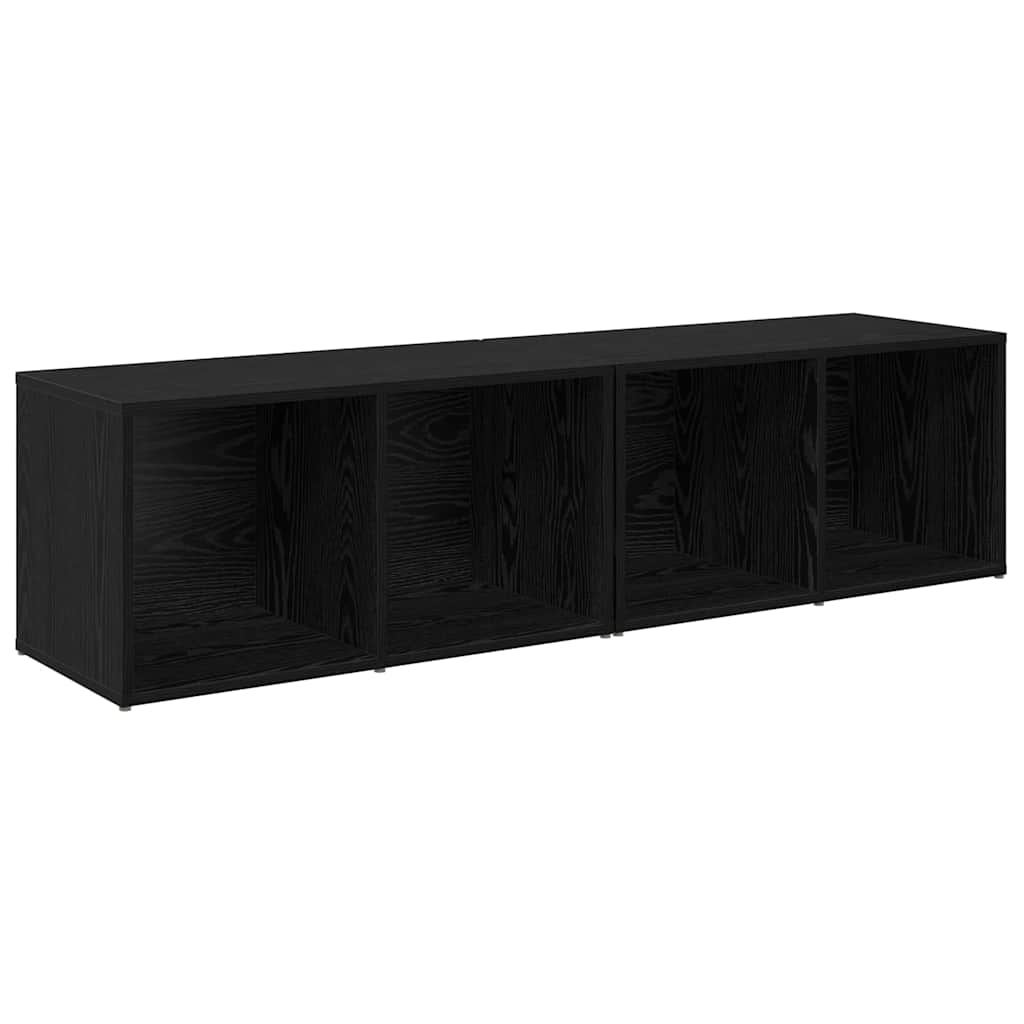 TV-Schrank-Set Schwarz Eichen-Optik Holzwerkstoff