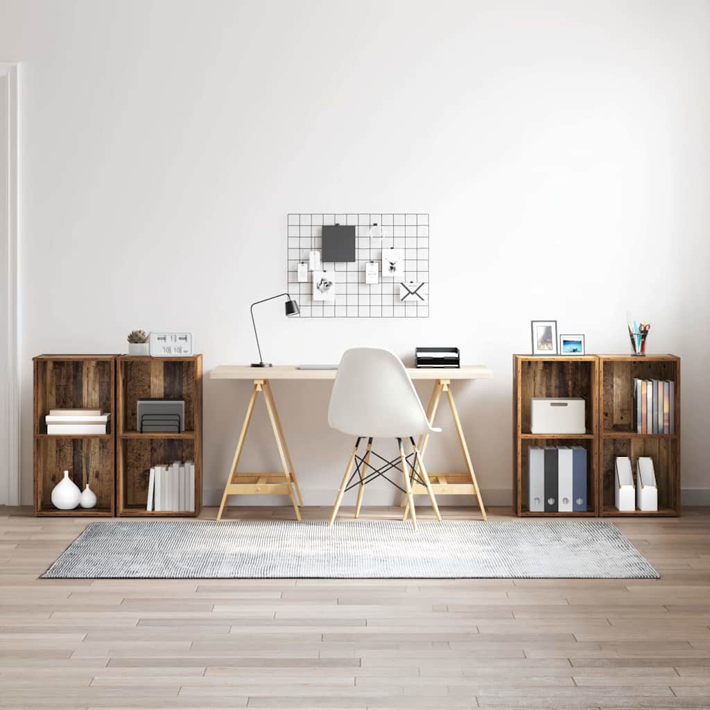 TV-Schrank-Set 4 pcs Altholz 37 x 35 x 72 cm Holzwerkstoff