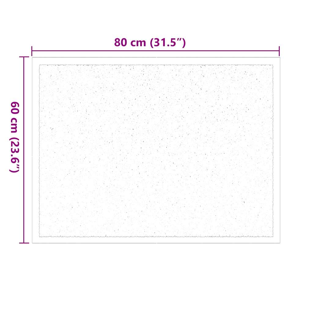 Fußmatte Hellgrau 60 x 80 x 1.2 cm Teddystoff