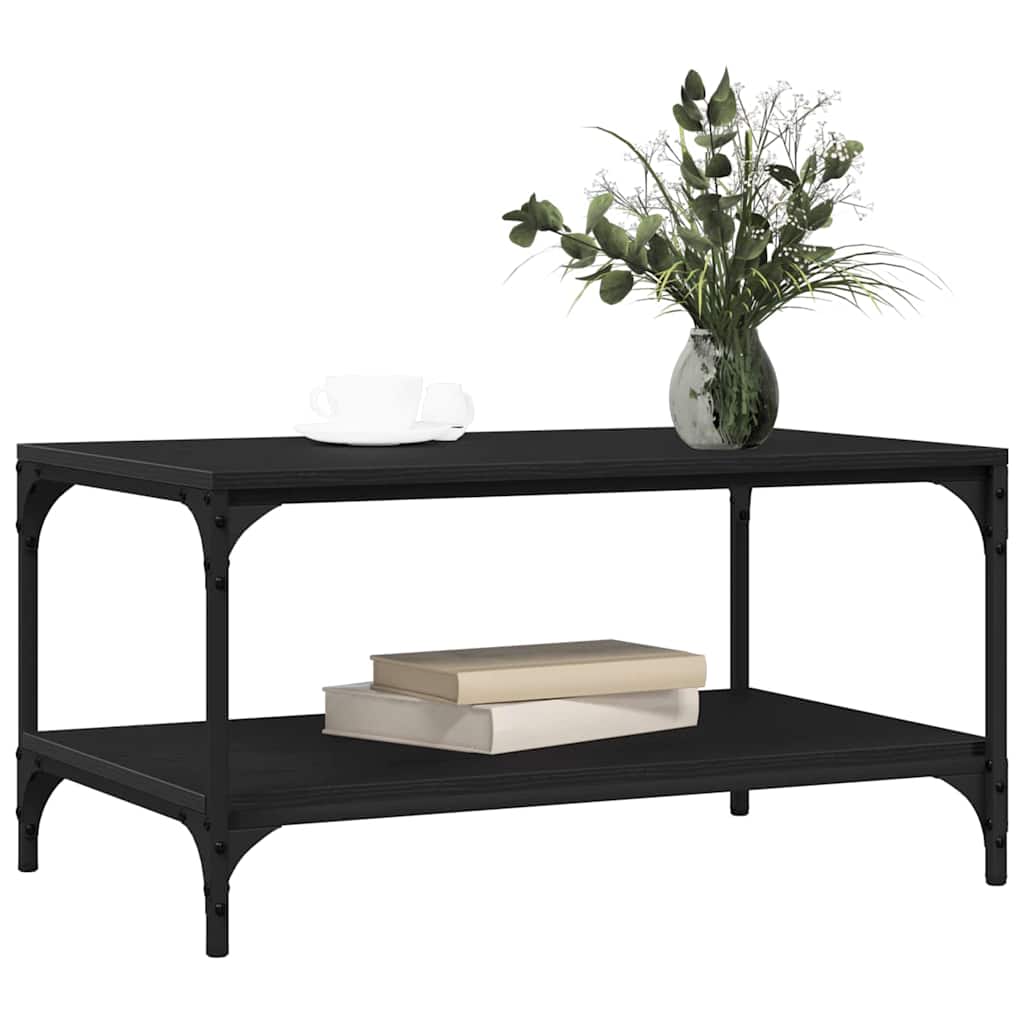 Couchtisch Schwarz Eichen-Optik 80 x 50 x 40 cm Holzwerkstoff