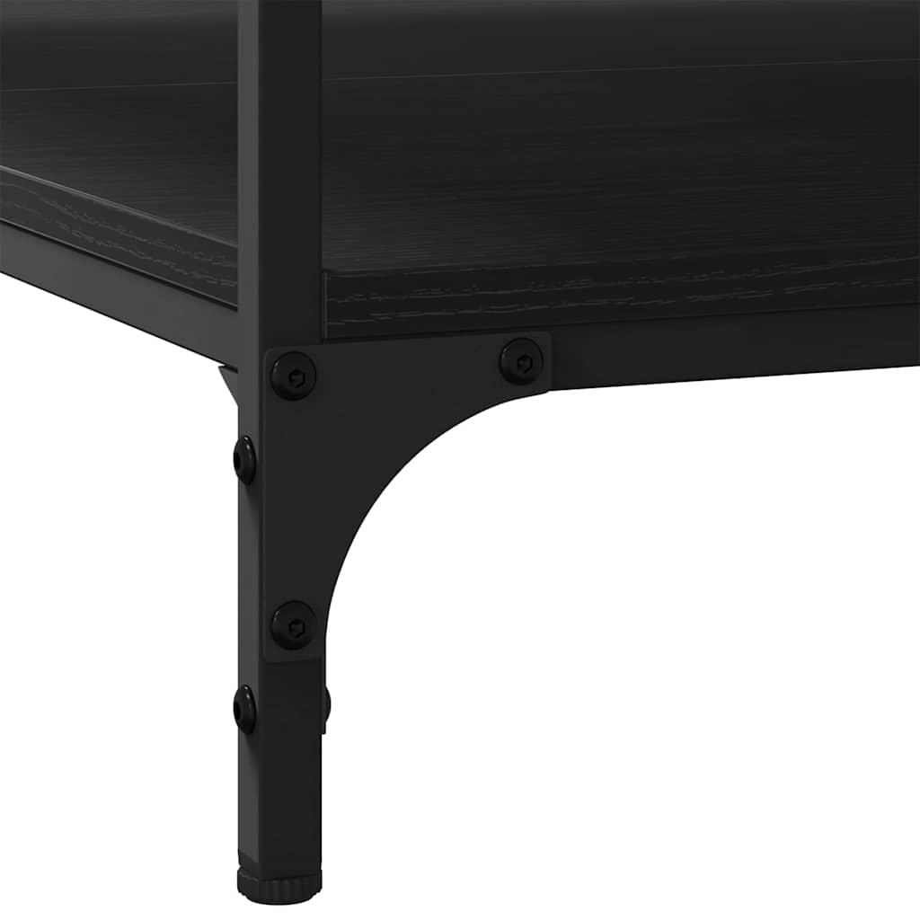 Couchtisch Schwarz Eichen-Optik 80 x 80 x 40 cm Holzwerkstoff