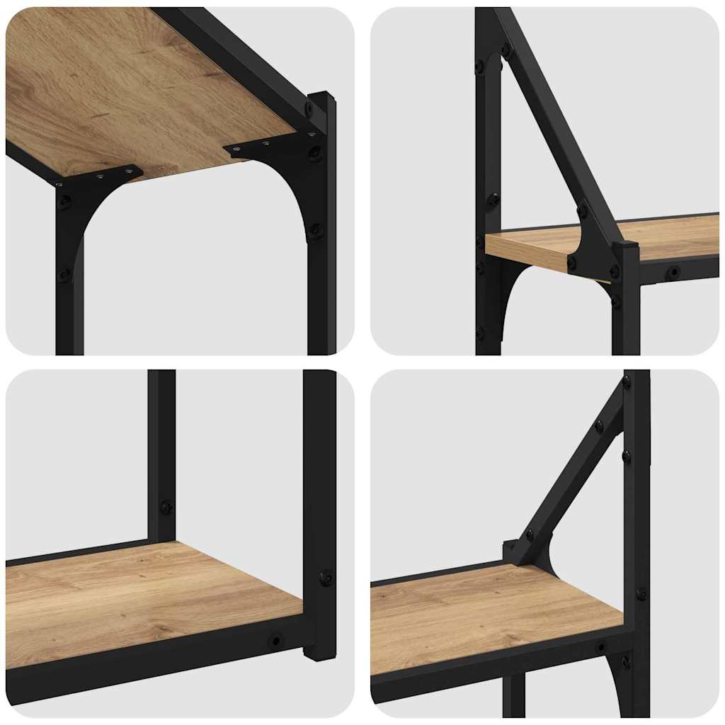 Wandregal mit Regal Artisan-Eiche 60 x 21 x 51 cm Holzwerkstoff