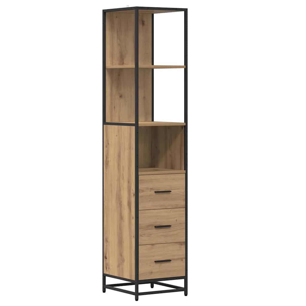 Badezimmer Schrank mit Regal Artisan-Eiche 35 x 37,5 x 166 cm