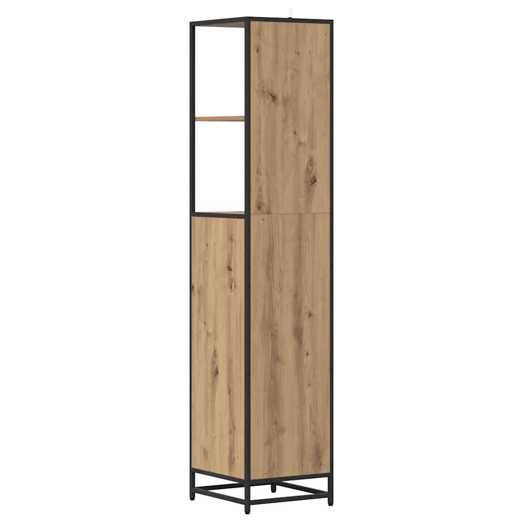 Badezimmer Schrank mit Regal Artisan-Eiche 35 x 37,5 x 166 cm