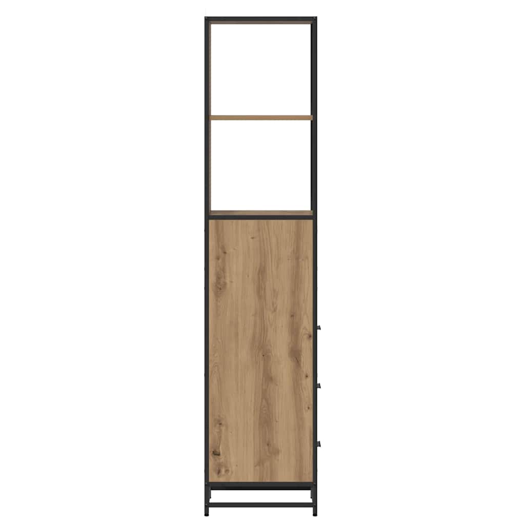 Badezimmer Schrank mit Regal Artisan-Eiche 35 x 37,5 x 166 cm