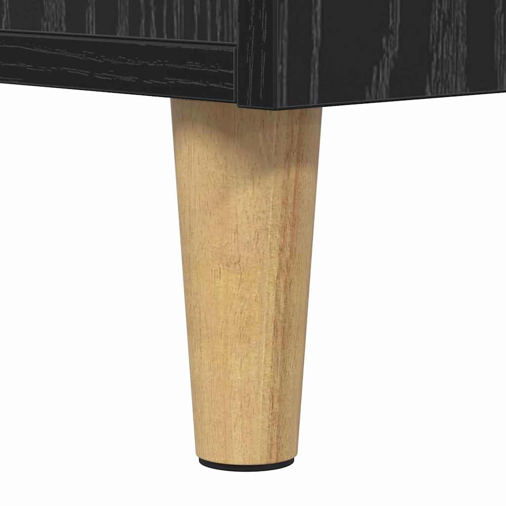 Nachttisch Schwarz Eichen-Optik 40 x 35 x 47,5 cm Holzwerkstoff