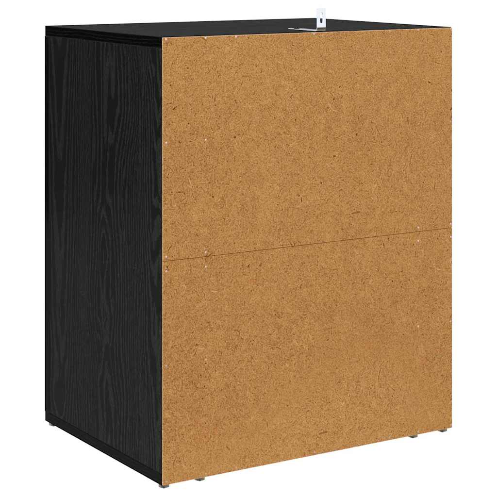 Nachttisch Schwarz Eichen-Optik 50 x 36 x 60 cm Holzwerkstoff
